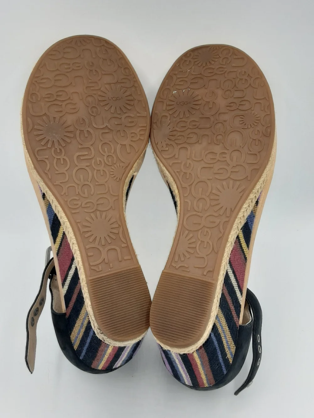 UGG Australia Striped Wedge Sandal.